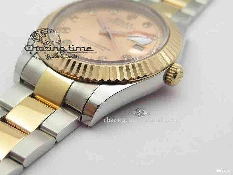 MiroTime 0201 DateJust II 41mm SS RG BP Maker Best Edition RG Diam Dial On SS RG Bracelet SA Efficient 3712